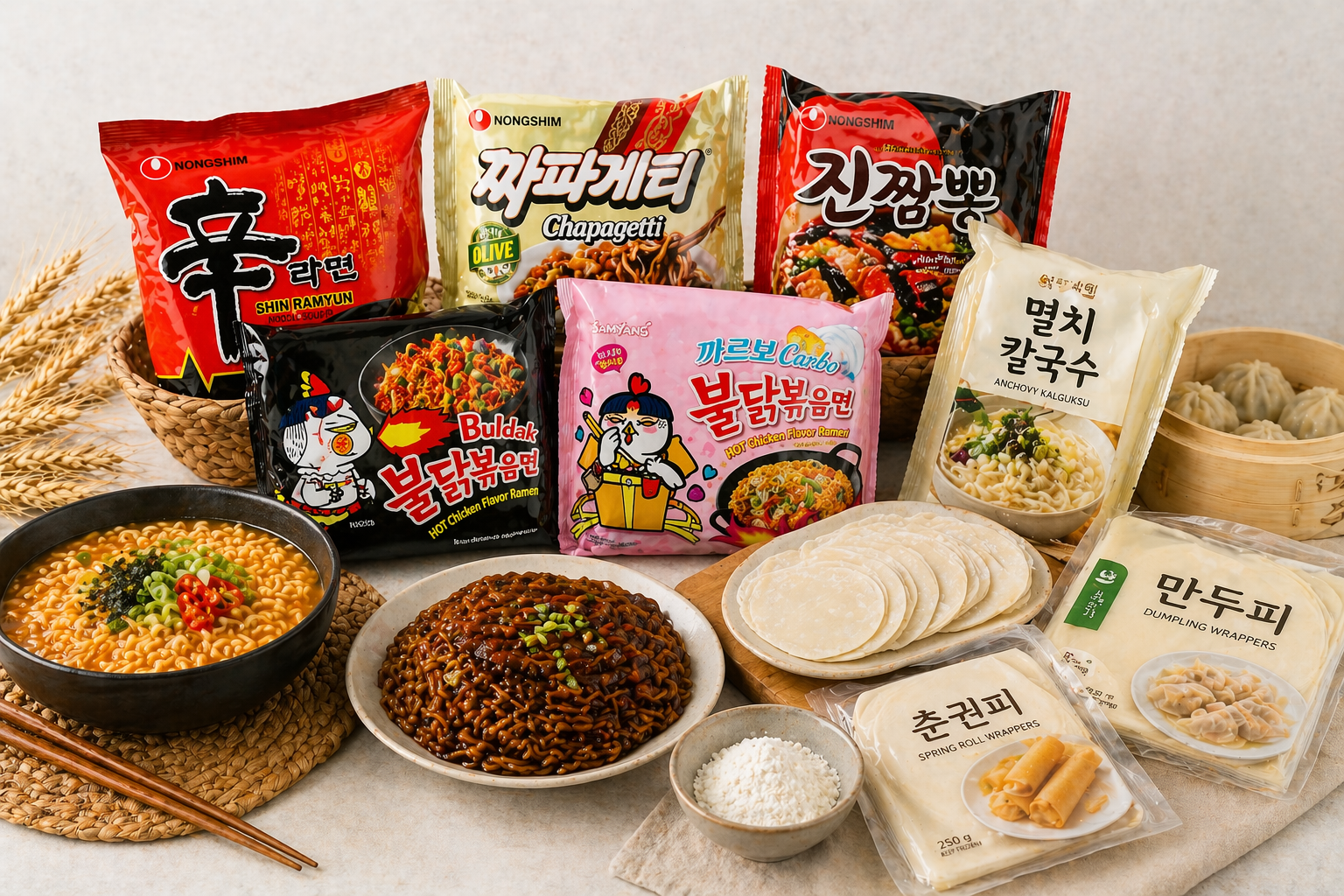 Korean Noodles and Wraps 🍜