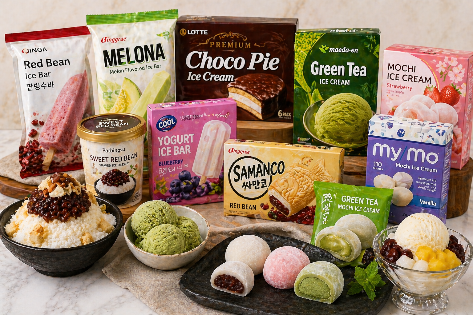 Korean Ice Creams and Frozen Deserts 🍦🍨