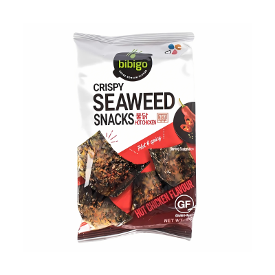 Cj Bibigo Hot Chicken Flavor Seaweed Snacks 5g
